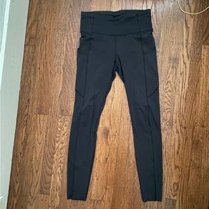 Lululemon size 6 fast and free brushed black leggings